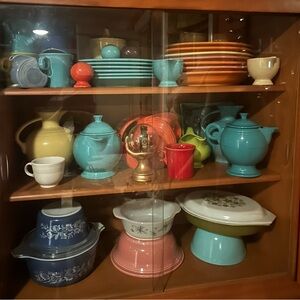 Mid- Century Vintage Ceramic Fiestaware & Pyrex Dishware Collection